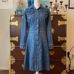 Button Up Denim Dress